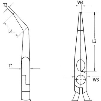 KNIPEX VDE Geb.platspitsetang 200mm 