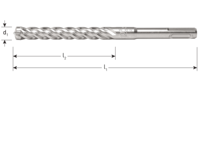 SDS-plus hamerboor quattro-x &oslash;5,0x50/115 mm