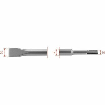 SDS-plus vlakbeitel 20x250mm