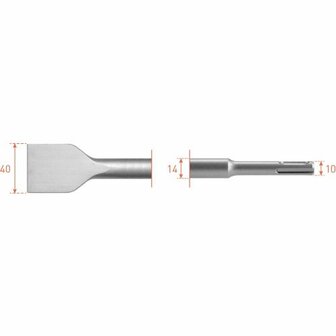 SDS-plus spadebeitel 40x250 mm