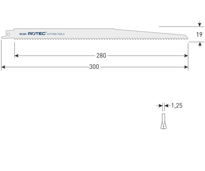 Reciprozaagblad RC200, verpakt per 5 stuks