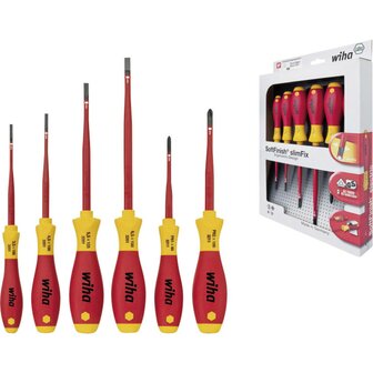 Wiha schroevendraaierset SoftFinish electric slimFix 6-delig