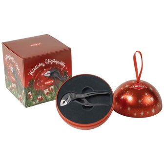KNIPEX Cobra&reg; XS waterpomptang verpakt in kerstbal