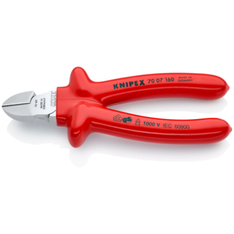 Knipex VDE zijsnijtang 160mm dompel ge&iuml;soleerd  