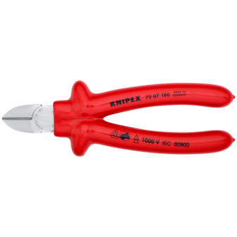 Knipex VDE zijsnijtang 180mm dompel ge&iuml;soleerd  