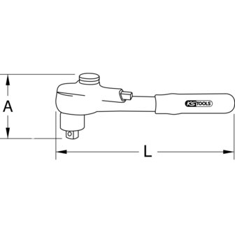 KS tools 1/2&quot; omschakelbare ratel met veiligheidsisolatie, 32 tanden