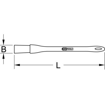 KS tools Stofpenseel met veiligheidsisolatie, recht, 180 mm