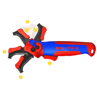 Knipex ontmantelingsmes Met glijschoen