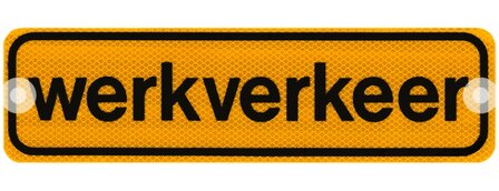 Fluor zuignapbord 500x100mm &quot;WERKVERKEER&quot;