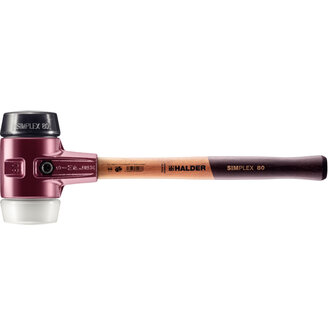 Halder hamer SIMPLEX rubber/superplastic, &Oslash;80