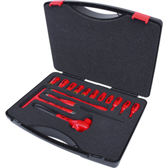 KS tools 1/2&quot; Ge&iuml;soleerde dopsleutelset, 15-dlg