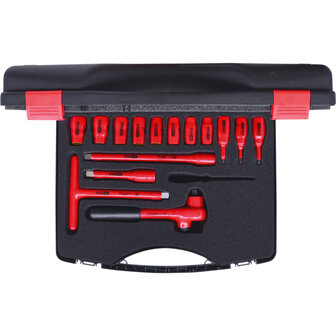 KS tools 1/2&quot; Ge&iuml;soleerde dopsleutelset, 15-dlg