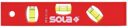 Sola Kunststof waterpas PTM5/20 20cm 3 libellen rood magnetisch