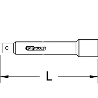 Ks tools 1/2&quot; verlenging met veiligheidsisolatie, 125 mm