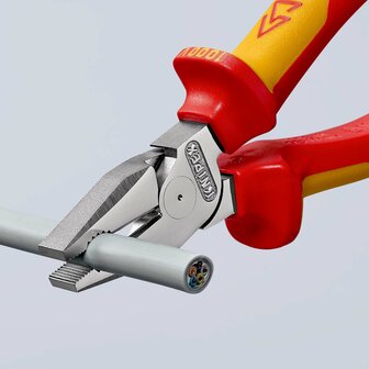 Knipex VDE kombitang verchroomd ge&iuml;soleerd met meer-componentengrepen 160 mm
