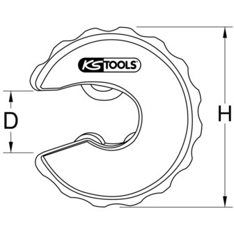 KS tools Ratel-pijpsnijder v.koperbuis, 22mm