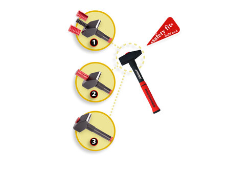 Bankhamer EVEREST 1500 gram met fiberglassteel 37 cm
