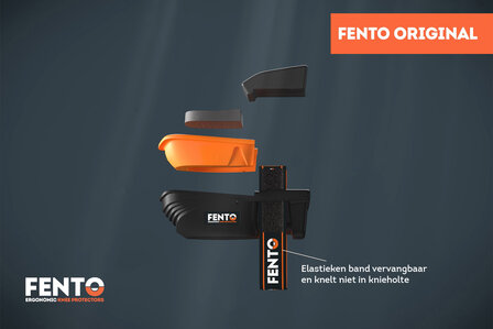 Set elastieken met klittenband voor kniebeschermers FENTO 200 en FENTO ORIGINAL (2 stuks)