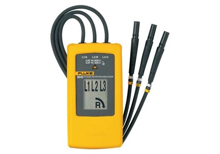 Fluke draaiveldrichtingindicator met LCD display.