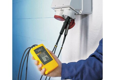 Fluke draaiveldrichtingindicator met LCD display.