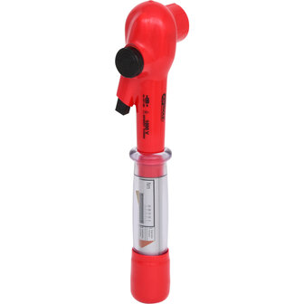 KS tools 3/8&quot; momentsleutel met veiligheidsisolatie en omschakelbare ratelkop, 5-25 Nm