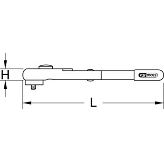 KS tools 3/8&quot; momentsleutel met veiligheidsisolatie en omschakelbare ratelkop, 5-25 Nm