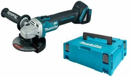 Makita DGA504ZJ 18V Li-ion accu haakse slijper body in Mbox - 125mm - koolborstelloos