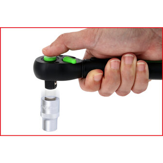 KS tools 1/2&quot; COMPETITION Momentsleutel met omschakelbare ratelkop, 20-200Nm