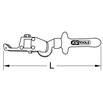 KS tools Kabelmantelmes met veiligheidsisolatie, 240 mm