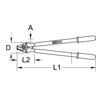  KS tools Kabelschaar met veiligheidsisolatie, 700 mm