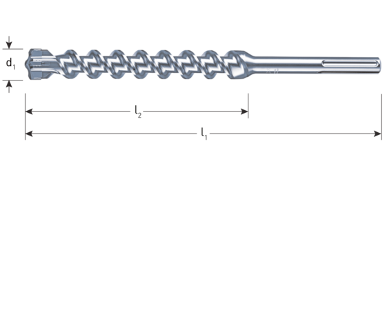 sds-max hamerboor quattro-x diam 20,0x200/320 mm in koker