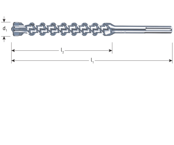 sds-max hamer boorquattro-x diam 35,0x800/920 mm in koker
