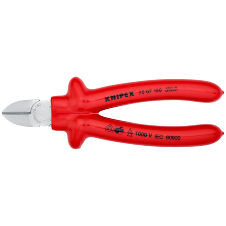 Knipex VDE zijsnijtang 180mm dompel geïsoleerd  