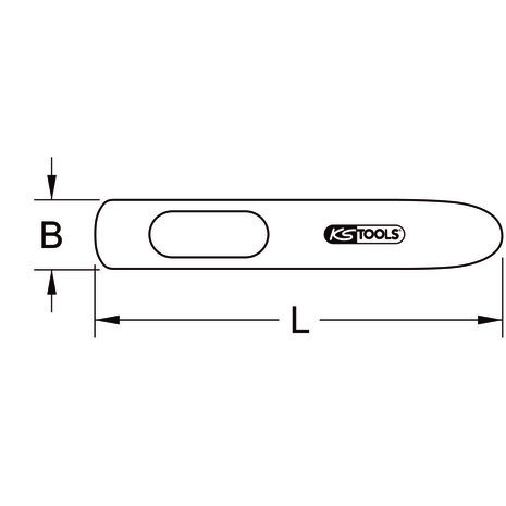 ks tools Felsbeitel, 25x140mm