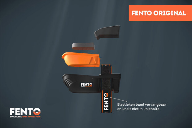 Set elastieken met klittenband voor kniebeschermers FENTO 200 en FENTO ORIGINAL (2 stuks)