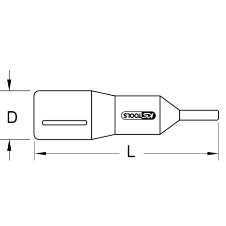 KS tools inbusdop 1/2" 6 mm, 95 mm lang.