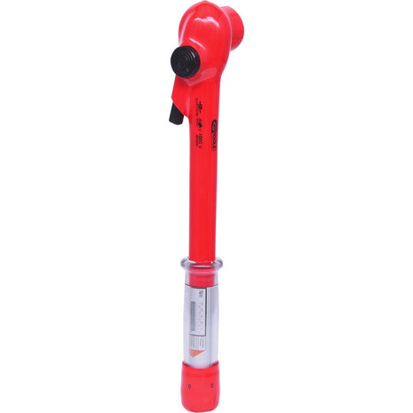 KS tools 1/2" momentsleutel met veiligheidsisolatie en omschakelbare ratelkop, 5-50 Nm