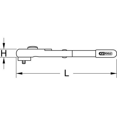 KS tools 3/8" momentsleutel met veiligheidsisolatie en omschakelbare ratelkop, 5-25 Nm