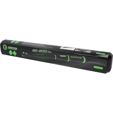 KS tools 1/2" COMPETITION Momentsleutel met omschakelbare ratelkop, 20-200Nm