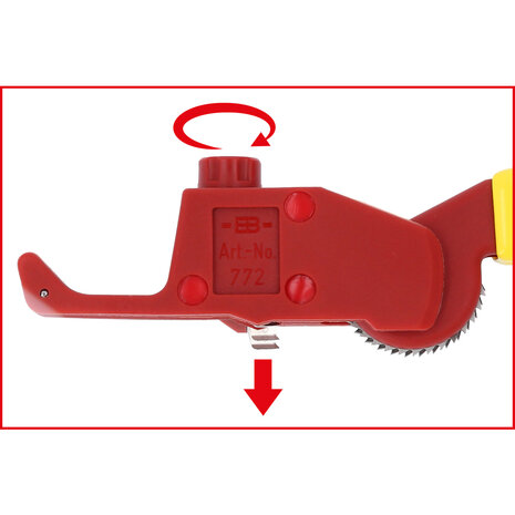 KS tools Kabelmantelmes met veiligheidsisolatie, 240 mm