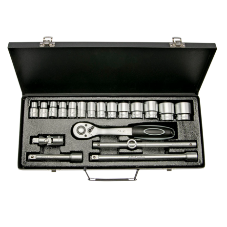 WGB 1/2" Dopsleutelset 19-delig 10-32 mm