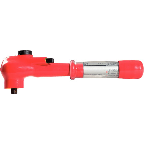 KS tools 3/8" momentsleutel met veiligheidsisolatie en omschakelbare ratelkop, 5-50 Nm