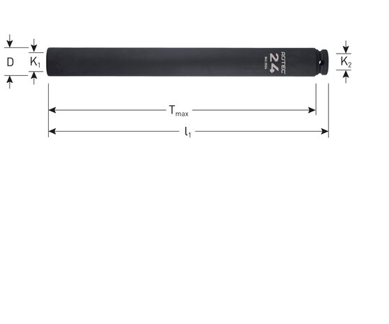 Rotec Krachtdop 1/2&quot; Extra Diep 19 mm L=310 &ndash; 842.3019