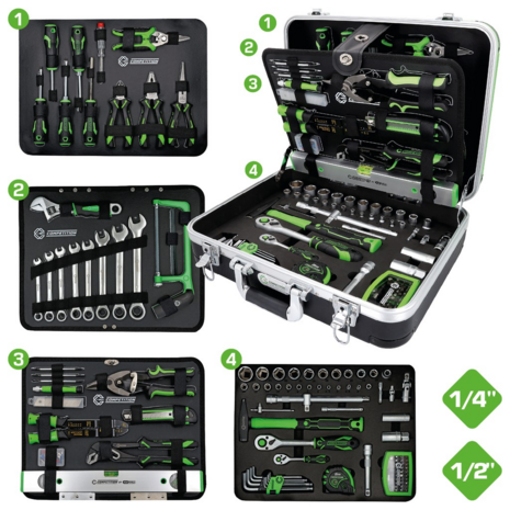 KS tools COMPETITION 1/4&quot; + 1/2&quot; Universele-Gereedschapset, 145-dlg