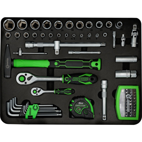 KS tools COMPETITION 1/4&quot; + 1/2&quot; Universele-Gereedschapset, 145-dlg