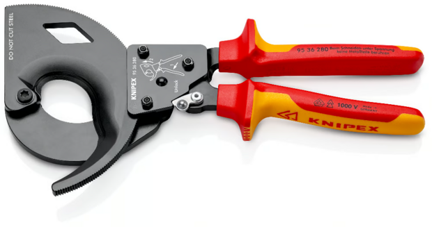 KNIPEX VDE ratelkabelschaar 280mm (Ø 52 mm) 380 mm²