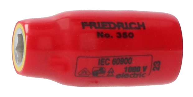 Friedrich VDE 1/2&quot; Zeskantdop 350 1000V kort 19mm