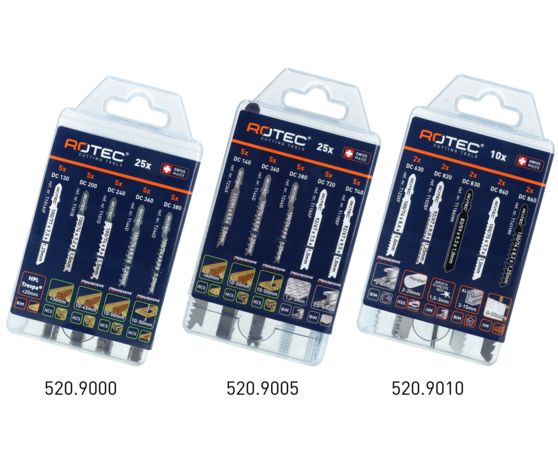 Rotec 25-dlg. (5x5) decoupeerzaagbladen-set type '520'