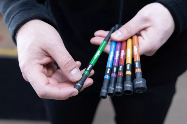 Wiha magnetische dopsleutelset met kleurcodering, 150 mm - 5.5-13 mm