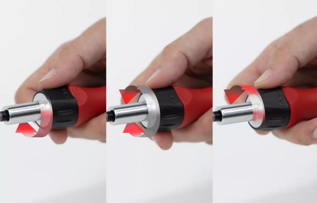 Wiha Schroevendraaier met bithouder SoftFinish&reg; met ratelfunctie